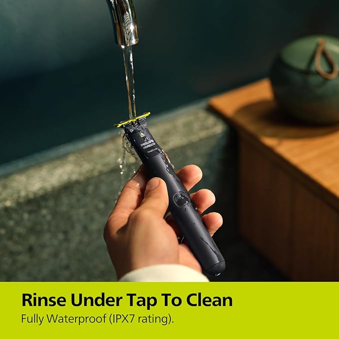 Philips OneBlade Hybrid Trimmer and Shaver with Dual Protection Technology for No Nicks and Cuts as Blade Never Touches Skin (New Model) QP1424/10