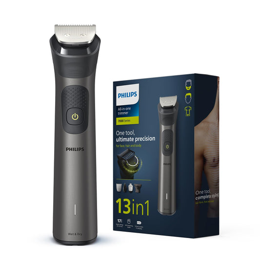 Philips India's No.1 Men's Trimmer | Pro Beardsense Technology | Precision Trimming |13-In-1 | Face,Body & Private Parts | 2 Year Warranty I 120 Min Runtime I MG7920/65,Gray
