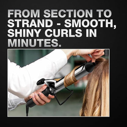 IKONIC CURLING TONG- 28MM (BLACK) Hair Curler with 8 inch Titanium Barrel, Heat Ready Indicator, Comfortable Rubber Grip, Safety Stand and Salon Length Swivel Cord for quick Salon like finish