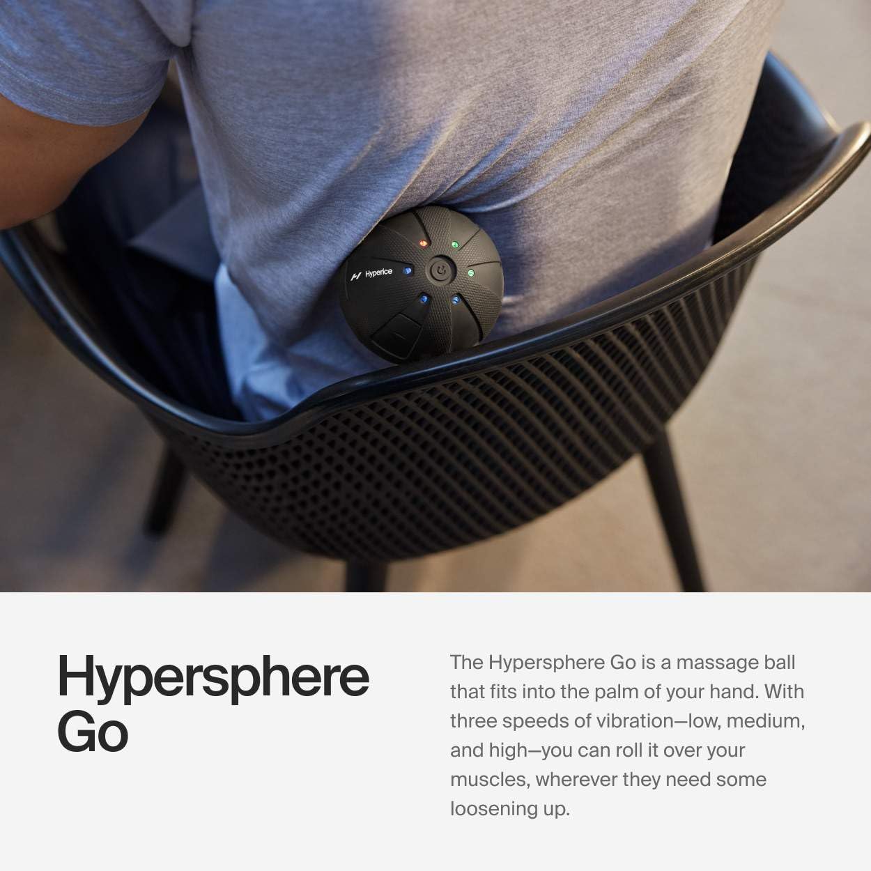 Hyperice Hypersphere Mini, Corded Electric Whole_Body Massager Ball, Black