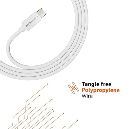 amazon basics Type-C To Type-C 45W Fast Charging And 480 Mbps Data Sync Cable (1.2 M), White