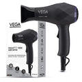 VEGA PROFESSIONAL Mighty Mini 1000W Hair Dryer for Men & Women with 2 Heat/Speed Settings and Tourmaline Technology, Black (VPVHD-05)