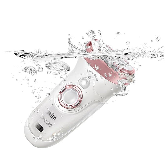 Braun Silk-epil 9 9-720,Cordless Epilator for women, Shaver & Trimmer Cordless Epilator  (White)