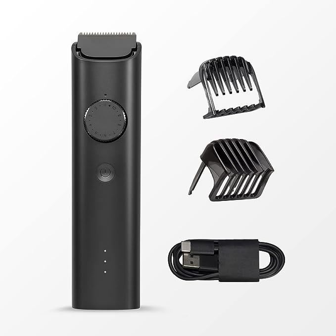 MI Xiaomi Beard Trimmer for Men 2C With High Precision Trimming | 2 Beard Comb | USB Type-C | Fast Charging | 0.5mm Precision | 40 Length Settings | 90 Min Run Time, Black