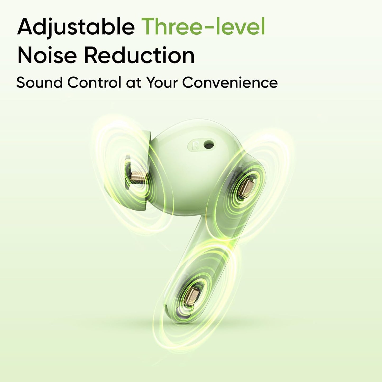 Realme Buds N1 True Wireless in-Ear Earbuds with 46dB Hybrid ANC, 360° Spatial Audio, 12.4mm Dynamic Bass Driver, Upto 40Hrs Battery and Fast Charging (Energizing Green)