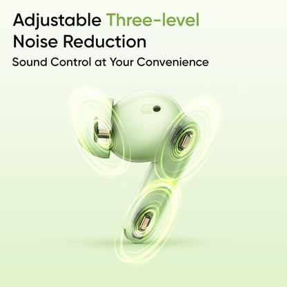 Realme Buds N1 True Wireless in-Ear Earbuds with 46dB Hybrid ANC, 360° Spatial Audio, 12.4mm Dynamic Bass Driver, Upto 40Hrs Battery and Fast Charging (Energizing Green)