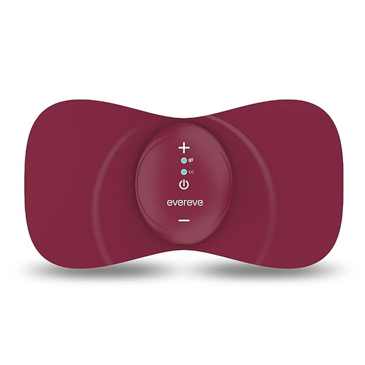 Evereve Elegant Period Pain Reliever, TENS and Heat massager for Natural Menstrual Pain Relief, 15 Intensity Levels, Rechargeable Battery, 2 replaceable gel pads, 1 year warranty, Medical Device