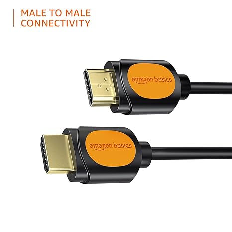 Amazon Basics High Speed HDMI Cable (Gold-Plated, A Male to A Male) - Supports 4K @60Hz and Audio Return (6 Feet)