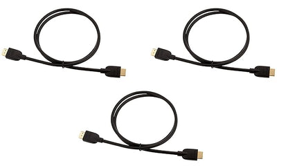 amazon basics 3-Feet High-Speed HDMI 2.0 Cable, Pack of 3 (Black)