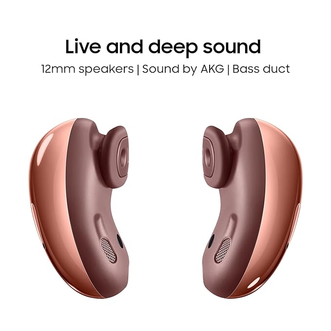 Samsung Galaxy Buds Live Bluetooth Truly Wireless in Ear Earbuds with Mic, Upto 21 Hours Playtime, Mystic Bronze