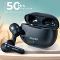 BeatXP Tune XPods Bluetooth TWS in Ear Earbuds with 50H Playtime, Quad Mic ENC Tech, Low Latency, Type C Earphone with 10mm Drivers, IPX5 Water Resistance, BT 5.3, Touch Control (Black)