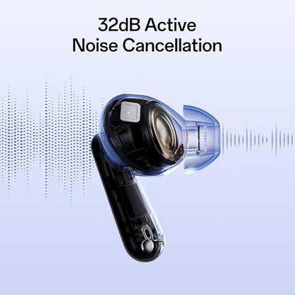 OPPO Enco Buds3 Pro+ True Wireless in-Ear Earbuds, 12.4mm Titanium Driver,32dB ANC & Transparency Mode, 43H Total Playtime, 47ms Low Latency, Bluetooth5.4, IP55, (Sonic Blue)