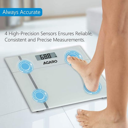 Agaro Glass Top Electronic Personal Scale_WS503W