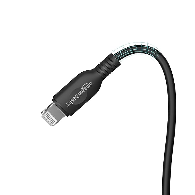 amazon basics Usb C To Lightning Tpe Mfi Certified Charging Cable For Smartphone (Black,1.2 Mtr)