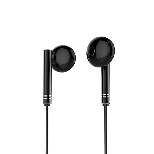 SNOKOR (by Infinix) Bass Drops Wired in Ear Earphones with Mic (Black)