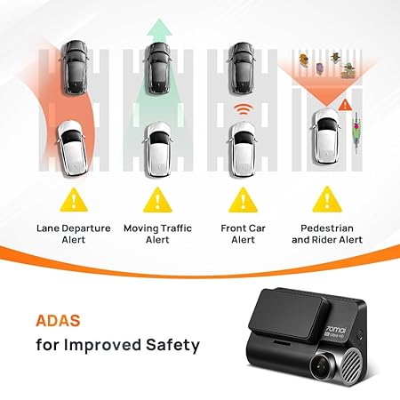 70mai A810 True 4K HDR Dual Dash Cam, Built-in GPS Logger, ADAS, Sony Starvis2 IMX678, 150° Wide, Optional Parking Mode with Motion Detection & Time Lapse, Upto 256GB Supported