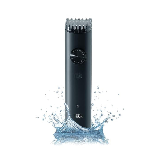MI Xiaomi Corded + Cordless Beard Trimmer 2 with Type-C Fast Charging, LED Display, Waterproof, 40 Length Settings, Stainless Steel Blades, 90 mins Cordless Runtime, Travel Lock, Black (2021)