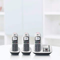 MOTOROLA CD5013 Cordless Phone with Answering Machine Call Block and Volume Boost Cordless Landline Phone with Answering Machine (White, Black)