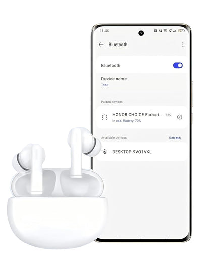 Honor Choice Earbuds X5 (White, Active Noise Cancellation, 35 Hours Playback, Bluetooth 5.3, TWS in-Ear Earbuds)