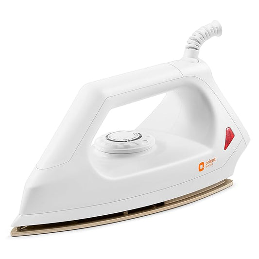 Orient Electric Fabrismooth 1000W Dry iron (Press) | Non-stick Weilburger coating| Silver Layered Thermostat| G-shaped heating element| ISI certified| 2-year replacement warranty by Orient