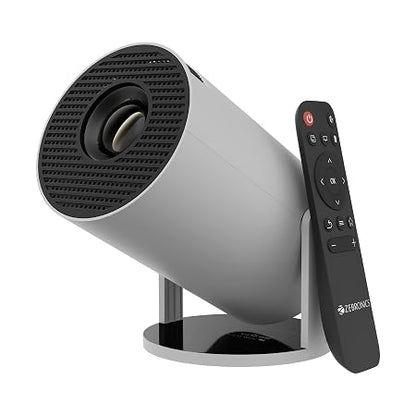 Zebronics PixaPlay® 73 Android Smart Projector, 720p Native, Support 4K, OTT Apps (Netflix, PrimeVideo, Hotstar), 200° Rotatable, 3700 Lumens, Auto Keystone, Miracast, 3W Speaker, 130" Screen, WiFi|BT