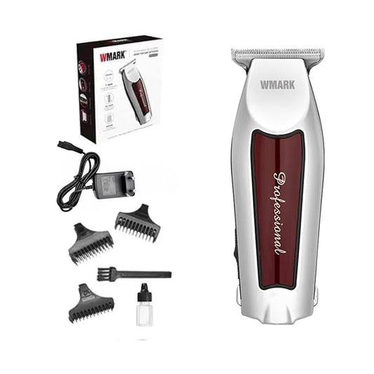 WMARK NG-310 Hair Liner For Men,Clipper T Blade Trimmer,Professional Cordless Zero Gapped Outlining For Barbers,With 6300/6800 RPM Dual Motor,0Mm Balding Shape Up Edger Beard,Runtime 150 Min,Maroon