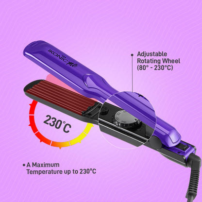 IKONIC Crimp & Style Hair Crimper, Purple