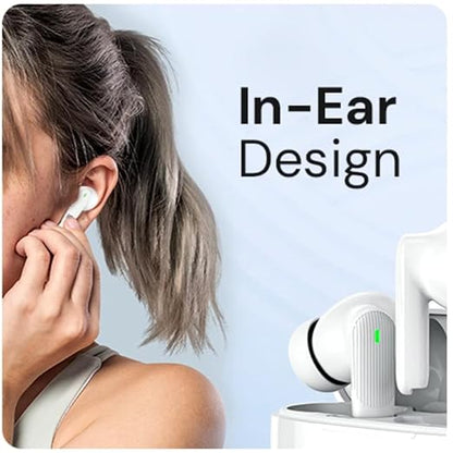KDM – Z5 ZENPODS Truly Wireless in Ear Earbuds with 32hrs Playtime, Buds TWS, Low Latency, 13mm Bass Drivers, Type-C Fast Charging, Noise Isolation, White