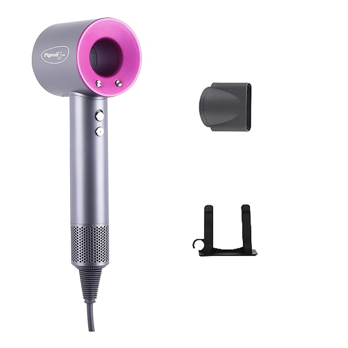 Pigeon Elegant BLDC 1600 Watts | 2 In 1 Hair Dryer| 3 Speed & 4 Temperature settings| Ionic technology for Smoother, Healthier and Shiner Hair| 360 Degree Rotating Cord| For Women| 2 Years Warranty