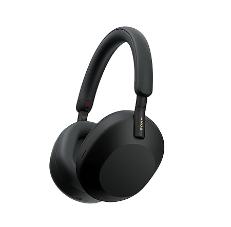 Sony WH-1000XM5 Best Active Noise Cancelling Wireless Bluetooth Over Ear Headphones with Mic for Clear Calling,Battery Life 30 Hours -Black