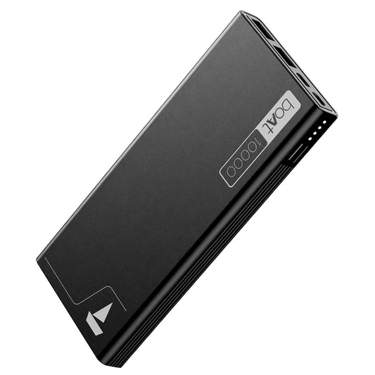 boAt Energyshroom PB300 Powerbank with 10000mAh Battery, 22.5w Fast Charging, 12-Layer Smart IC Protection, LED Indicators and Aluminum Alloy Casing USB Type-C Input (Carbon Black)