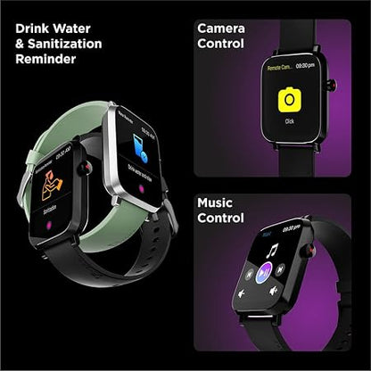 SYSKA Pluto SW250 Smart Watch Premium Metal Body, 1.69" Display, 200+ Cloud & Customizable Watch Faces, Smart Notifications for Calls, SMS, Whatsapp with Battery Runtime-Upto 10 Days (Space Black)