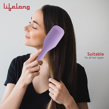 Lifelong Hair Straightening Brush | Hot Brush Comb For Women | Straightening Machine With Adjustable Heat Settings | Styling Brush With Keratin Ceramic Bristles | 1 Year Warranty