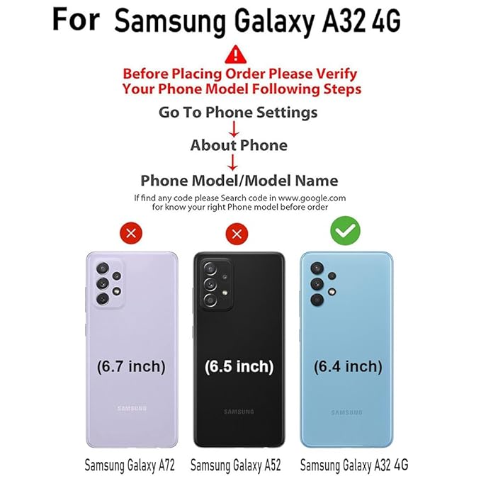 Casotec Basic Case for Samsung Galaxy A32 4G (Silicone_Black)