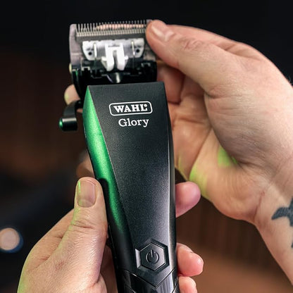 Wahl Glory Professional Clipper, Cord/Cordless Operation, 6000 RPM Powerful Motor, Patented Blade with Integrated Adjustable Lever, Lightweight, Smart LED Indicator, 4.5 Hours Runtime, 2 Years Warranty, 02211-024