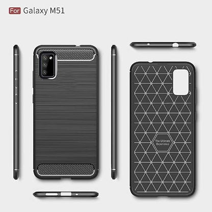 Amazon Brand - Solimo Back Cover for Samsung Galaxy M51 (Silicone | Black)