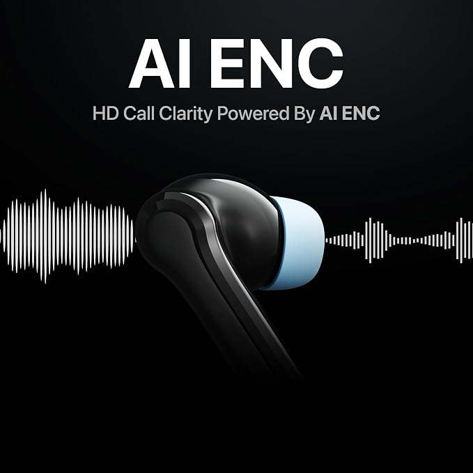Mivi DuoPods Maxx TWS [New Launch], 13mm Bass Drivers, 50 Hrs Playtime, HD Call Clarity with AI-ENC, Gaming Mode, BT v5.3, Swift Type-C Charging, Made in India Earbuds