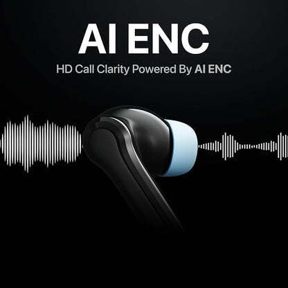 Mivi DuoPods Maxx TWS [New Launch], 13mm Bass Drivers, 50 Hrs Playtime, HD Call Clarity with AI-ENC, Gaming Mode, BT v5.3, Swift Type-C Charging, Made in India Earbuds