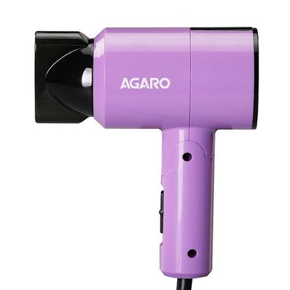 AGARO HD-1211 Hair Dryer 1100 Watts, 2 Heat Speed and Cool Mode, Foldable (Compact in Size) Purple