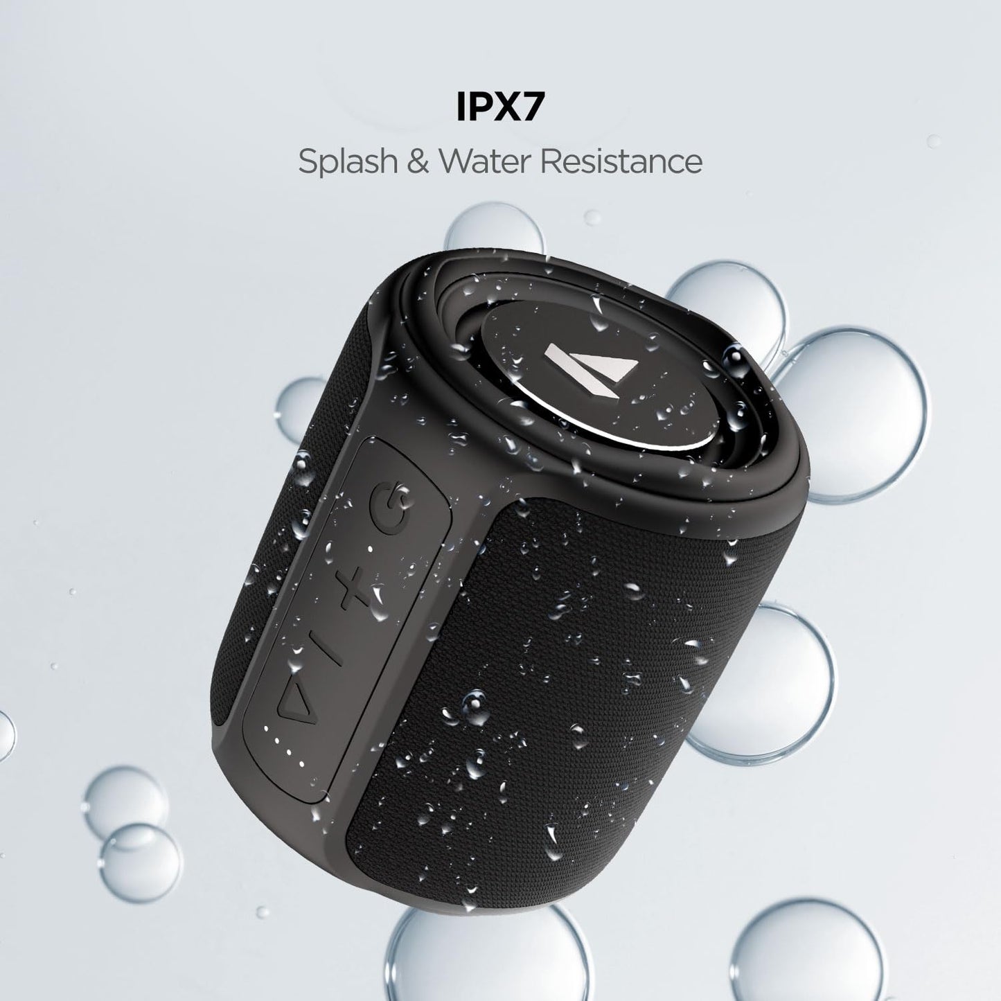 boAt Stone 350 Bluetooth Speaker with 10W RMS Stereo Sound, IPX7 Water Resistance, TWS Feature, Up to 12H Total Playtime, Multi-Compatibility Modes(Black)