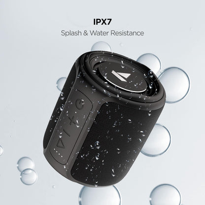 boAt Stone 350 Bluetooth Speaker with 10W RMS Stereo Sound, IPX7 Water Resistance, TWS Feature, Up to 12H Total Playtime, Multi-Compatibility Modes(Black)