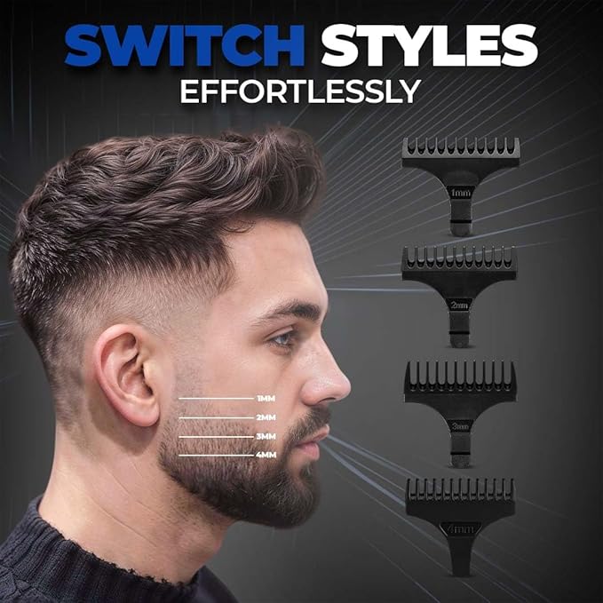 Beardo EZ Ape-X Beard Trimmer for Men | Trimmer for Gen Z | 110 Mins Runtime | 7000 RPM Powerful Motor | Multiple Length Settings | Durable Trimmer