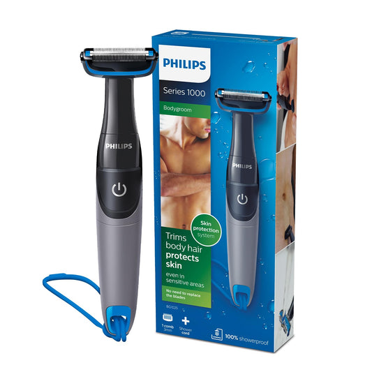 Philips Showerproof Body & Balls Trimmer for Men Private Parts | Bi-directional Trimming| Skin Safe Intimate Grooming | Skin Protection System | 2yrs Warranty | India's #1 Men's Trimmer* | BG1025/15