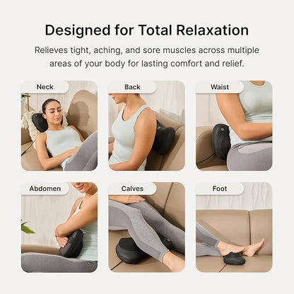 Cult Deep Cure Pillow Massager, Shiatsu 3D Kneading rollers for neck, back, Pain Relief, Corded Electric massager