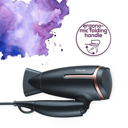 Beurer HC25 Travel Hair Dryer 3 years Warranty 1600 Watts, Black