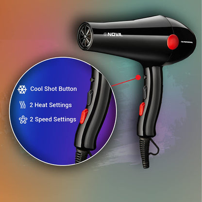 Nova NHP 8210 1800 Watts Proffesional Hair Dryer for Women