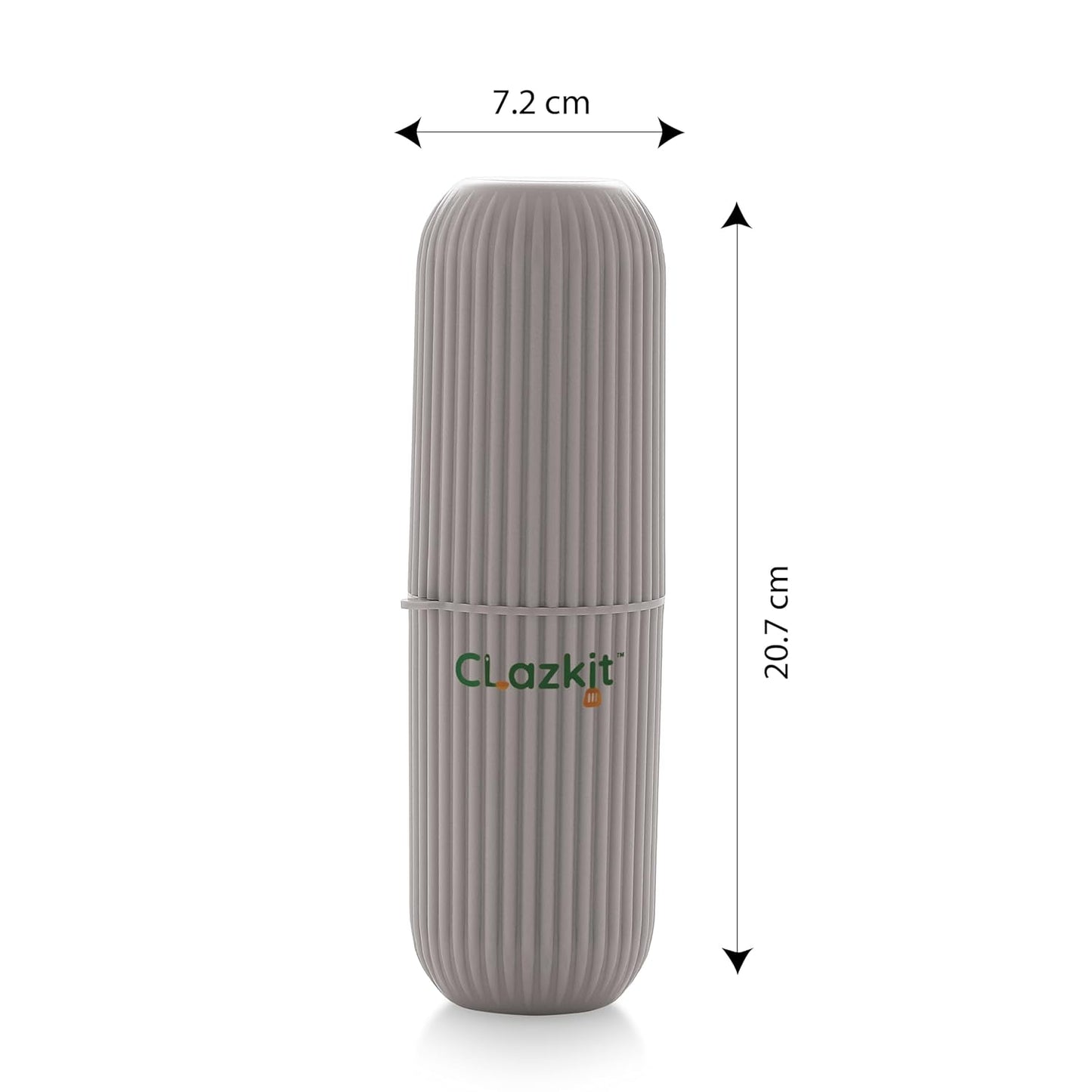 Clazkit Plastic Portable Toothbrush/ToothPaste/Glasses/Make up Brushes Silicone Case Box Storage Organizer Cover For Travel Bathroom Hiking Camping (Color May Vary) - Pack of 1