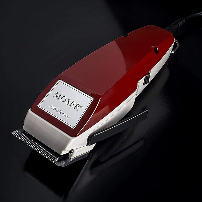 Wahl Unisex 01400-0016 Corded Steel Moser Classic Professional Hair Clipper; 0.7-3 mm; Stainless Steel Star Blades For Precision Cutting; Red