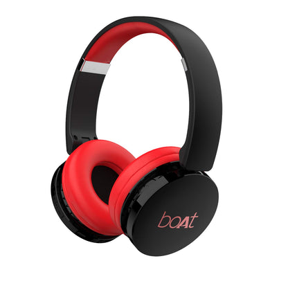 boAt Rockerz 370 On Ear Bluetooth Headphones with mic, Upto 12 Hours Playtime, Cozy Padded Earcups and Bluetooth v5.0(Fiery Red)