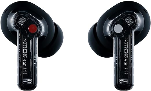 Nothing Ear (1) True Wireless in-Ear Earphones B181 - Active Noise Cancellation, IPX4 Splash Proof, Up to 34 Hours of Battery Life, Customizable Controls, Ultra Light Bluetooth Headphones